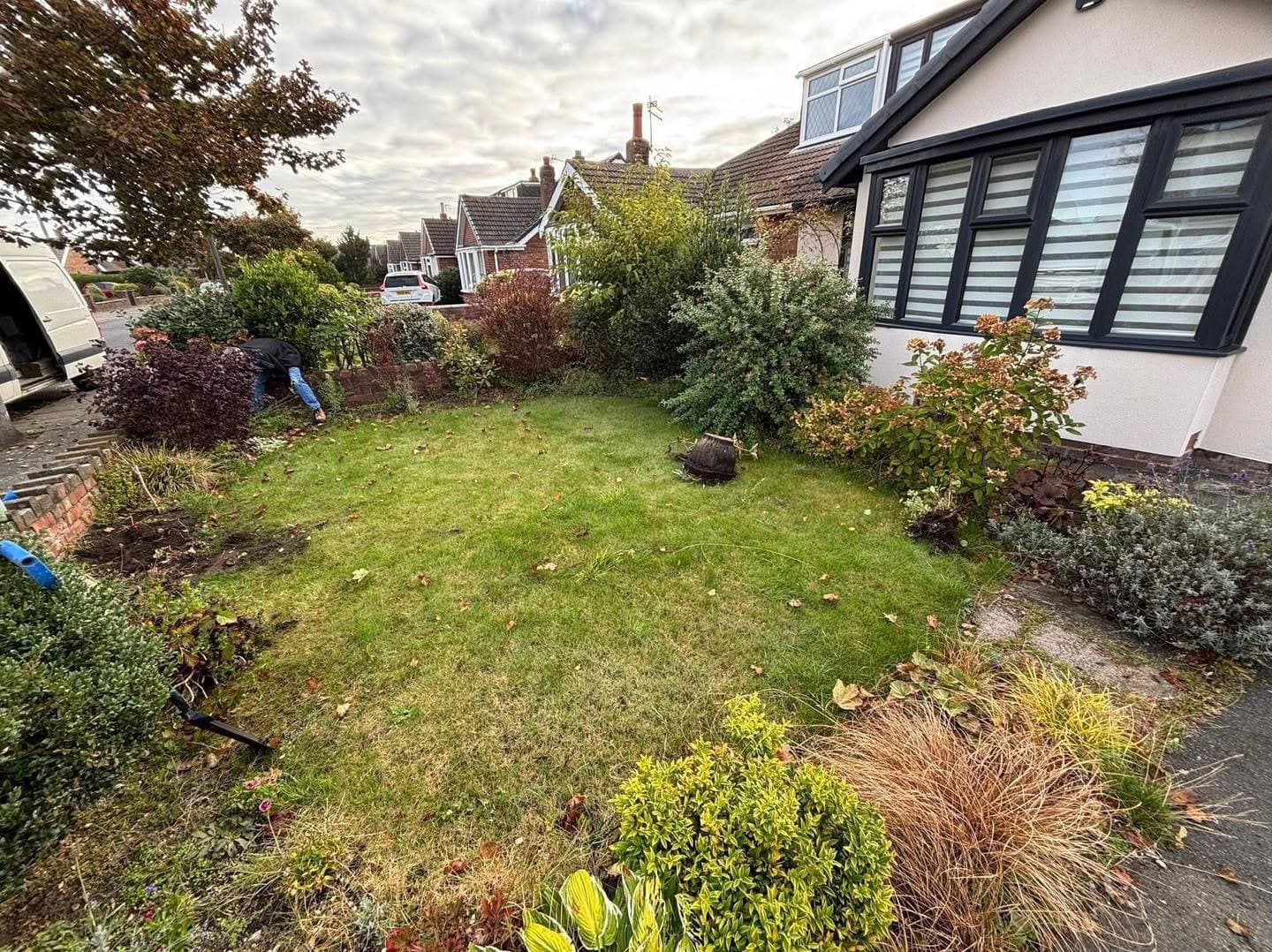 Garden clearance and preparation before landscaping installation